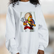 Bootleg Early 90s Bart Simpson Iraq War Graphic Sweatshirt