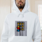 Brick Man Many Faces Parody Graphic Hoodie