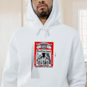 Buttwiser Funny Big And Tall Bud Parody Graphic Hoodie