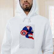 Cap Bent Back Skull Graphic Hoodie