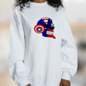 Cap Bent Back Skull Graphic Sweatshirt