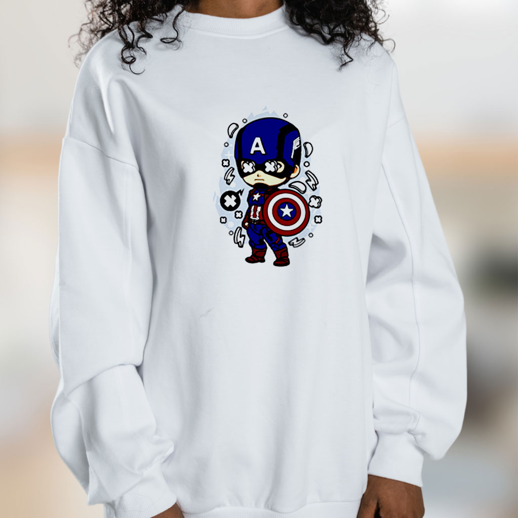 Captain America Pop Art Graphic Sweatshirt