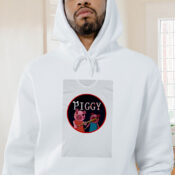 Cartoon Horror Piggy Adult Graphic Hoodie
