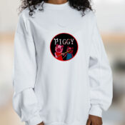 Cartoon Horror Piggy Adult Graphic Sweatshirt
