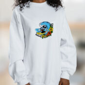 Cartoon Vintage Mickey Mouse Surfing Hawaii Graphic Sweatshirt