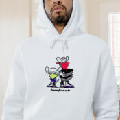 Cartoon Vintage Sneaker Heist Graphic Hoodie