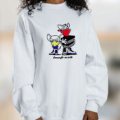 Cartoon Vintage Sneaker Heist Graphic Sweatshirt
