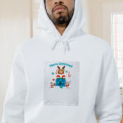 Cat And Mice Delivering Christmas Graphic Hoodie