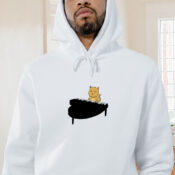 Cat Playing Piano Graphic Hoodie
