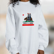Cheech And Chong California Republic Flag Graphic Sweatshirt