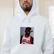 Chicago Bulls Championship Michael Jordan Smoking A Cigar Graphic Hoodie