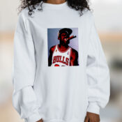 Chicago Bulls Championship Michael Jordan Smoking A Cigar Graphic Sweatshirt