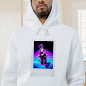 Chief Simpons Retro 80s Bg Graphic Hoodie