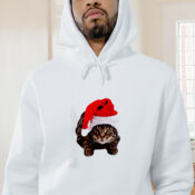 Christmas Cat Childrens Graphic Hoodie