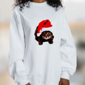 Christmas Cat Childrens Graphic Sweatshirt
