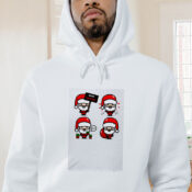 Christmas Many Santa Clauses Graphic Hoodie