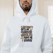 Coffee Gets Me Started Jesus Keeps Me Going Graphic Hoodie