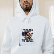 Combat Boots And Dogtags American Flag Graphic Hoodie