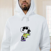 Coo Chanel Fly Snoopy Graphic Hoodie