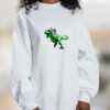 Jesus Riding A Dinosaur Graphic Sweatshirt