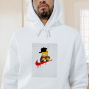The Simpsons Bart Jordan Swoosh Graphic Hoodie