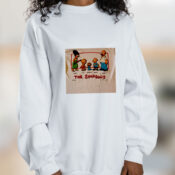 The Simpsons Family Mom Lisa Maggie Bart Dad Graphic Sweatshirt