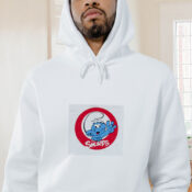 The Smurfs Smiling Circle Logo Image Graphic Hoodie