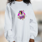 Toki And Dr Rockzo Riding Unicorn Death Metal Graphic Sweatshirt