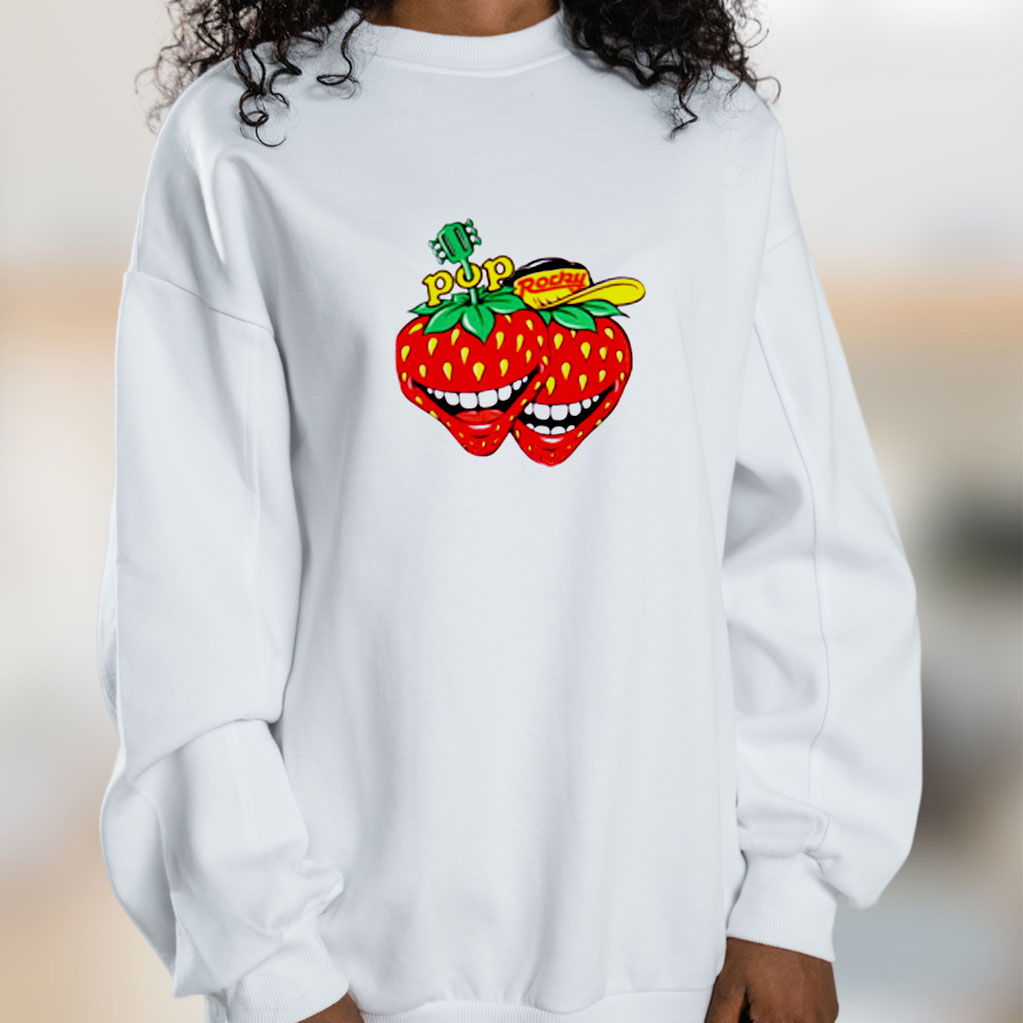 Vintage Pop Rocky Strawberry Magazine Graphic Sweatshirt