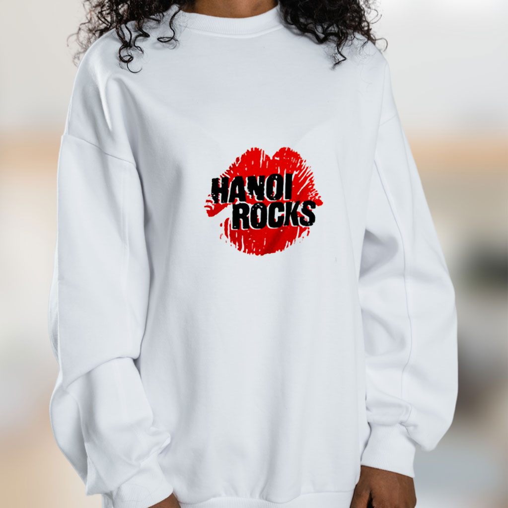 Vintage Red Lip Hanoi Rocks Graphic Graphic Sweatshirt