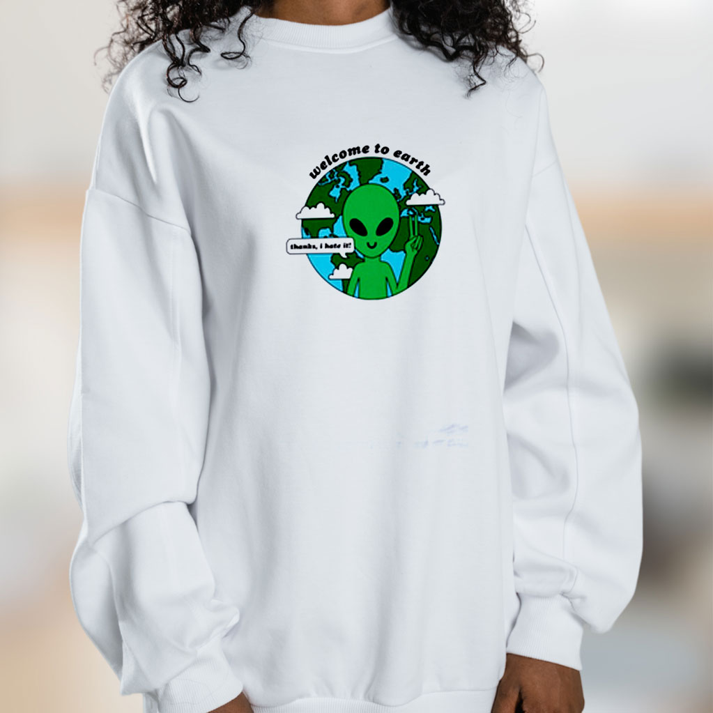 Welcome To Earth Graphic Sweatshirt
