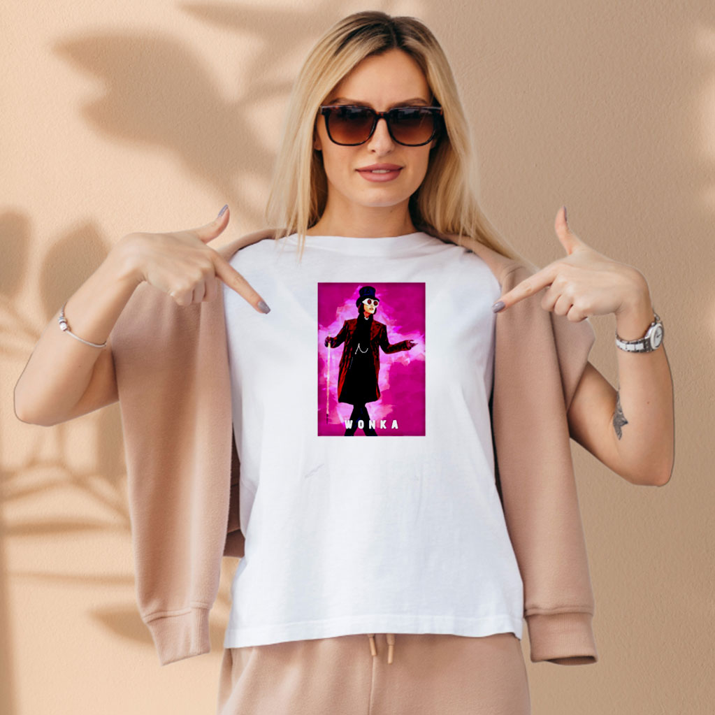 Willy Wonka Johnny Depp Digital Painting Aesthetic Graphic Tees