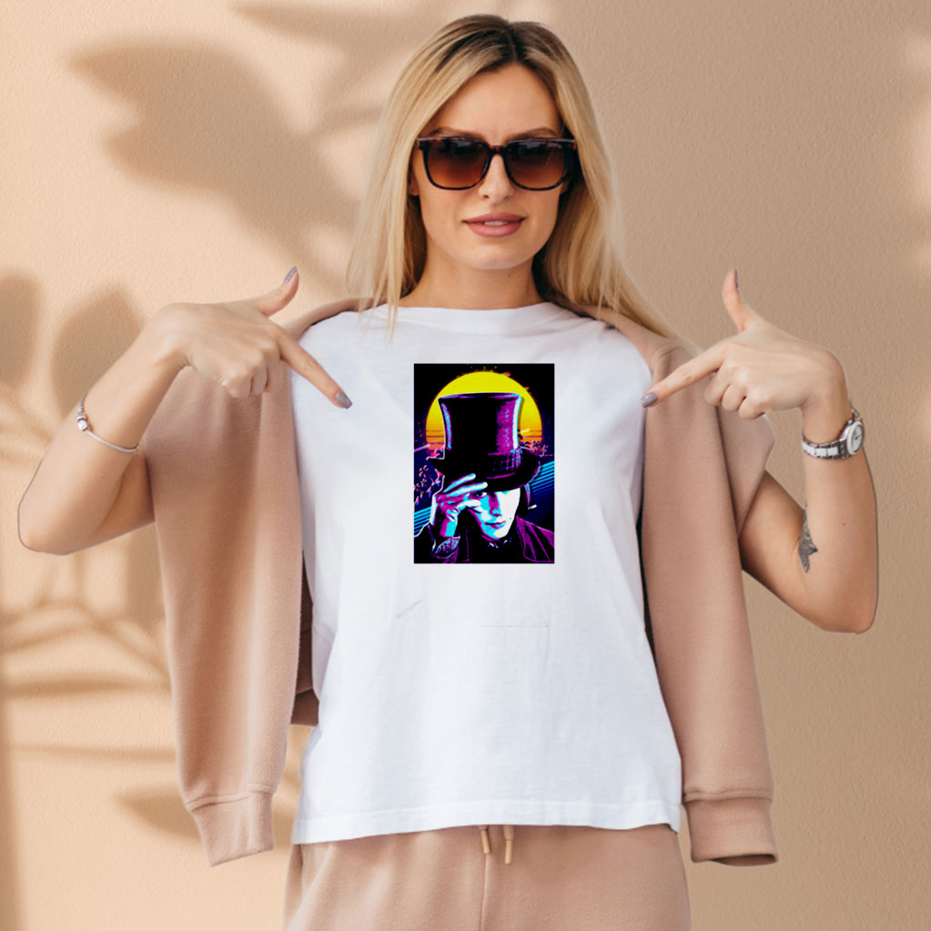 Willy Wonka Johnny Depp Retro Style Aesthetic Graphic Tees