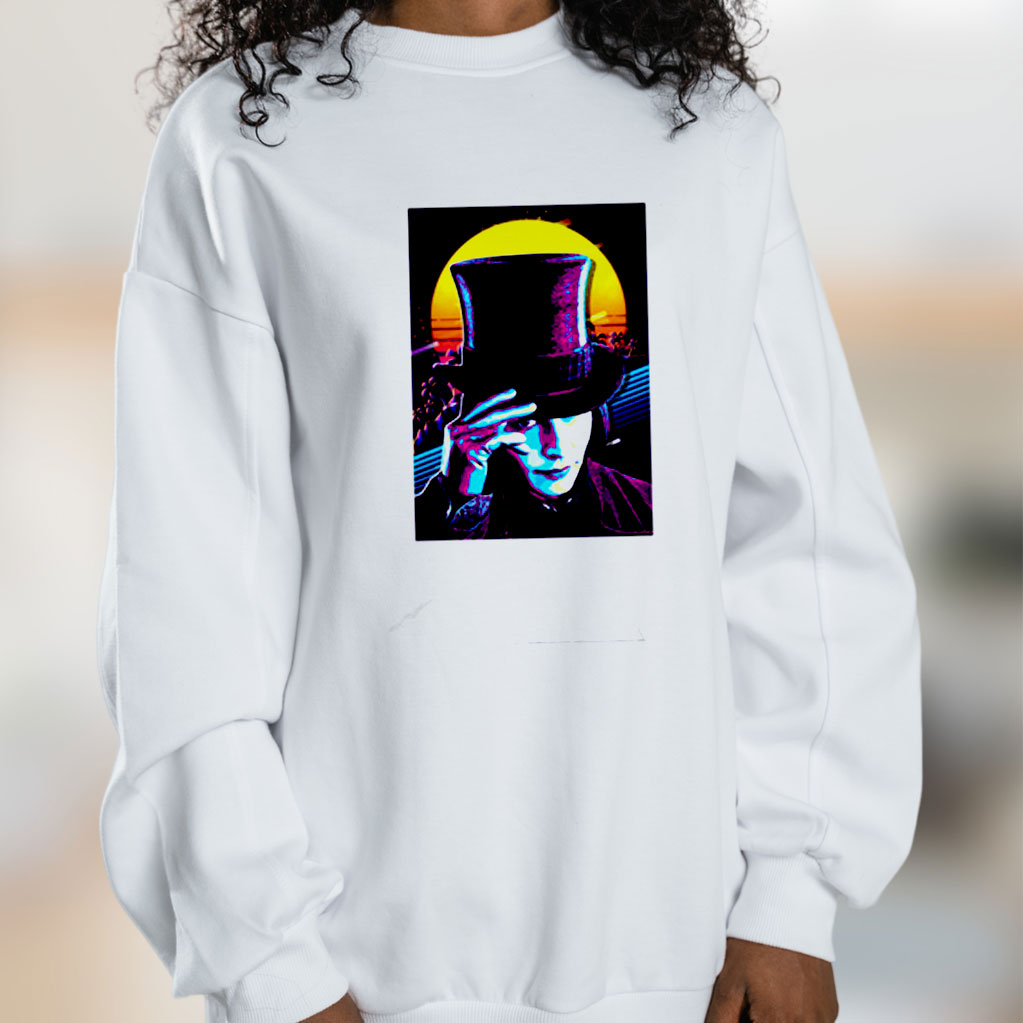 Willy Wonka Johnny Depp Retro Style Graphic Sweatshirt