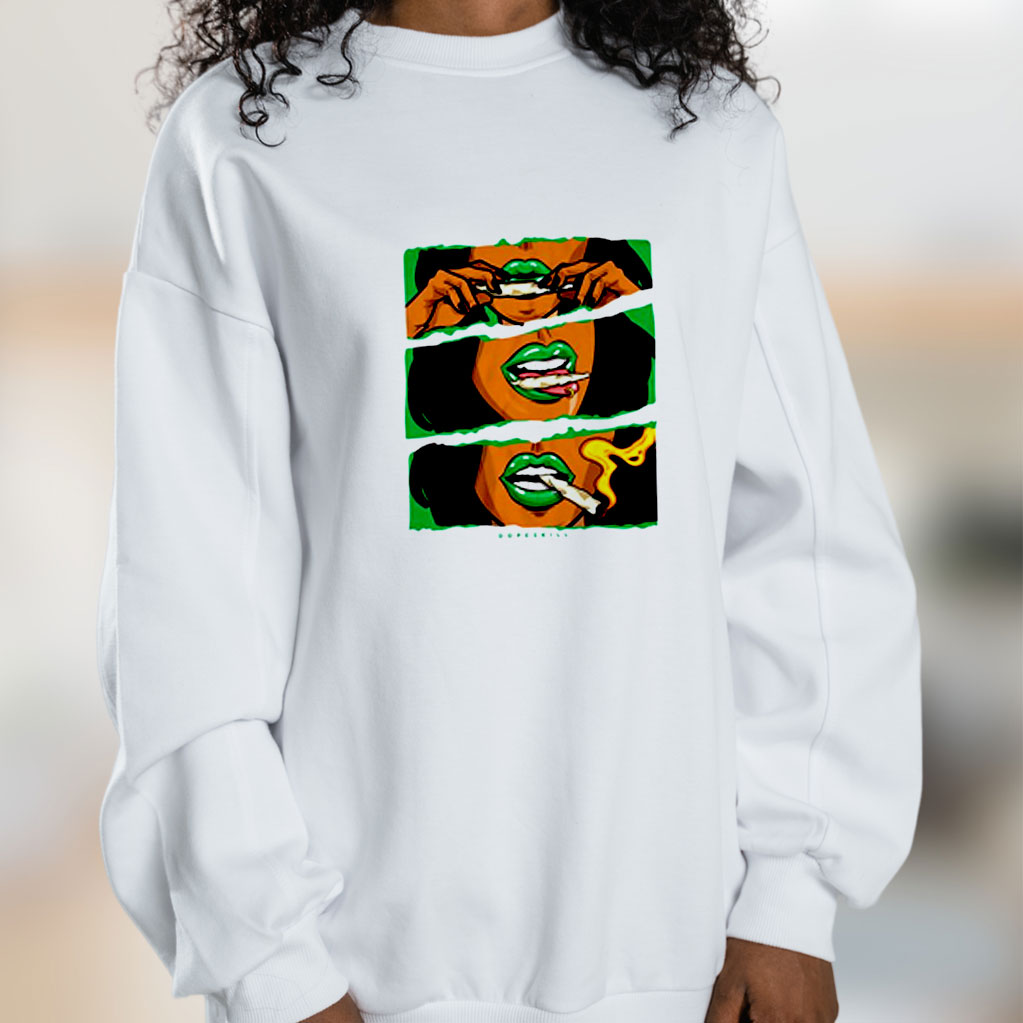 Women Rolling Blunt Graphic Sweatshirt