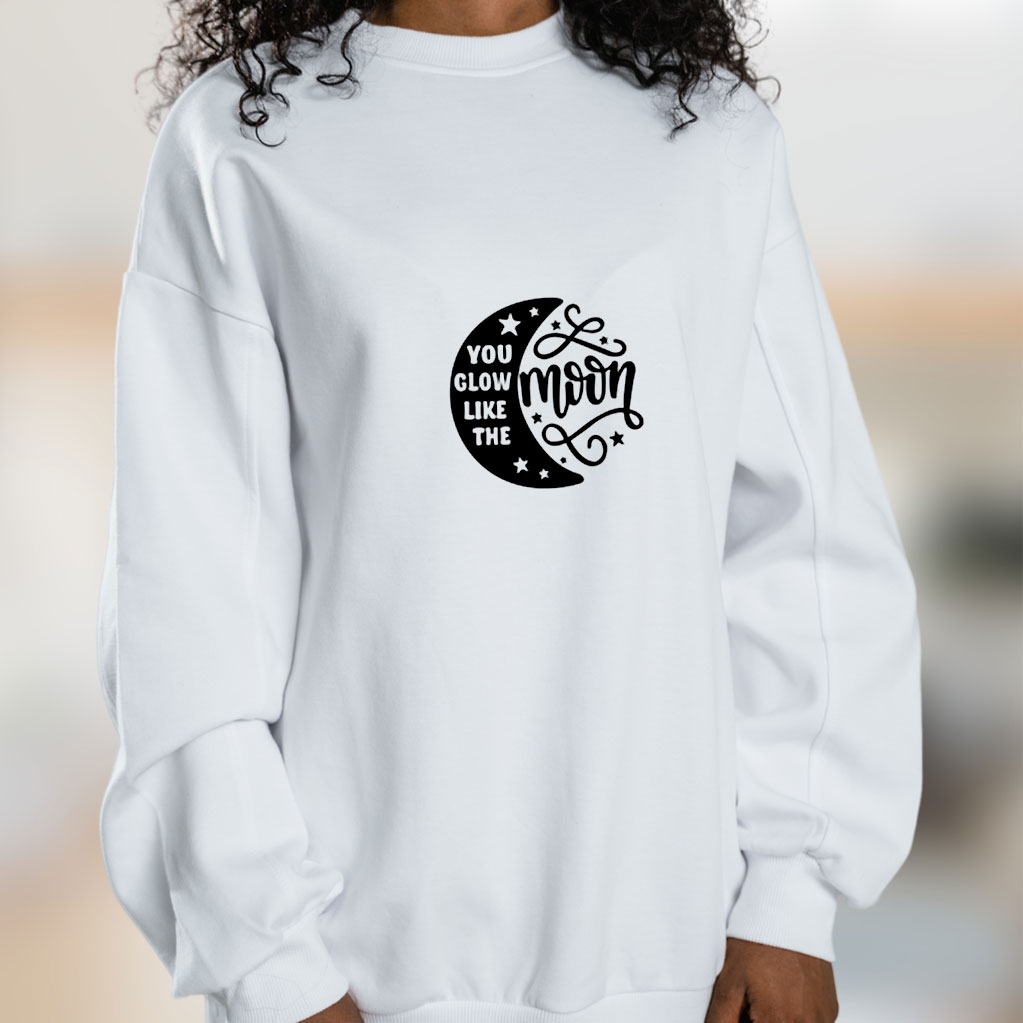 You Are Glow Like The Moon Graphic Sweatshirt