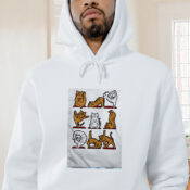 Tigers Doing Yoga Graphic Hoodie