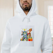 Tom Jerry Cartoon Vintage Christmas Graphic Hoodie