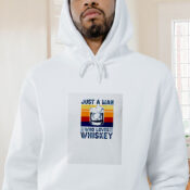 Ust A Man Who Loves Whiskey Graphic Hoodie