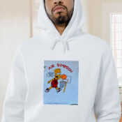 Vintage 90s Bootleg Bart Air Simpson Graphic Hoodie