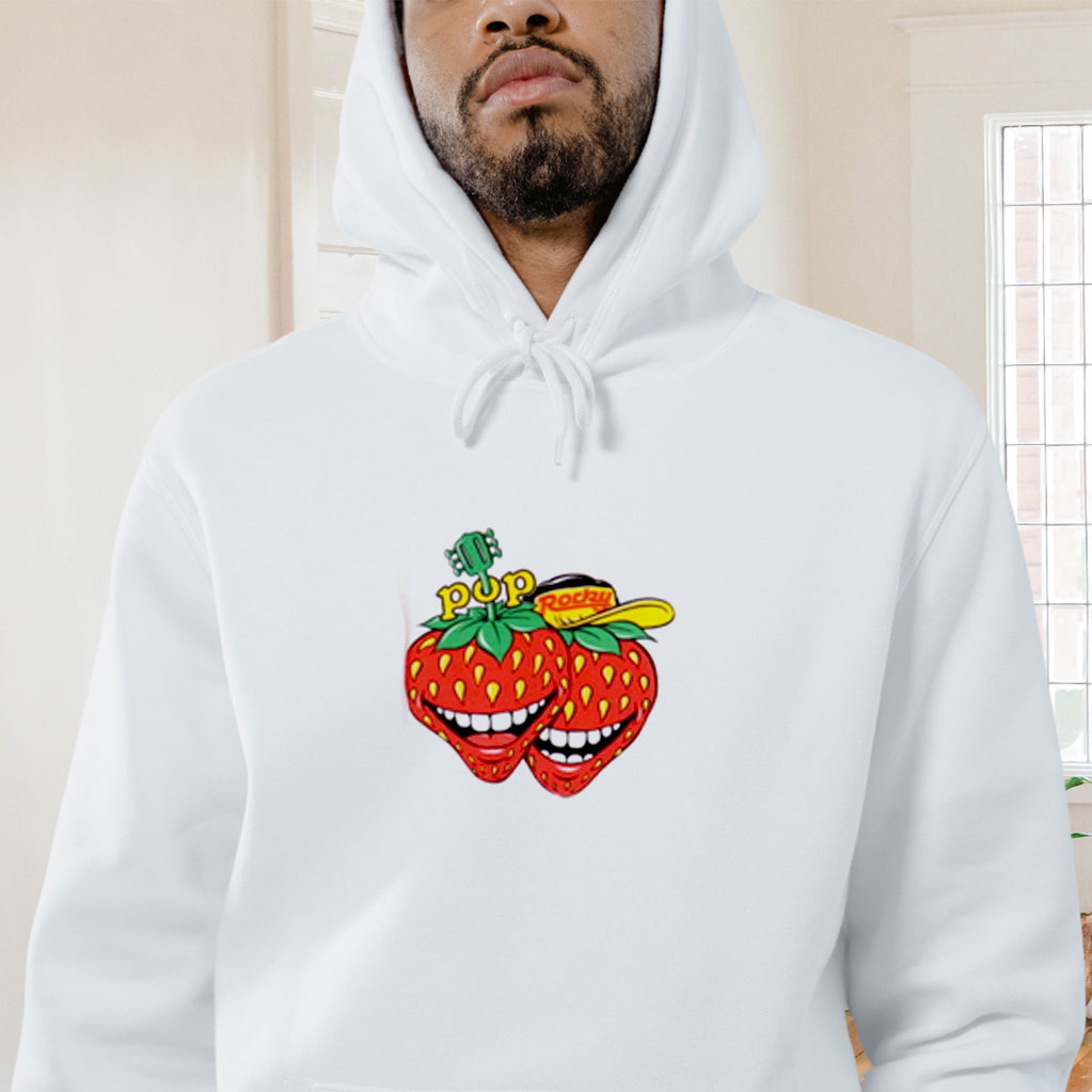 Vintage Pop Rocky Strawberry Magazine Graphic Hoodie