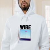 Wire Pink Flag Retro Graphic Hoodie