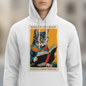 Cat Reading Hoodie