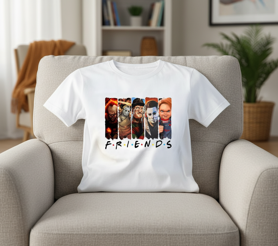 Horror Movie Characters Friends T Shirt